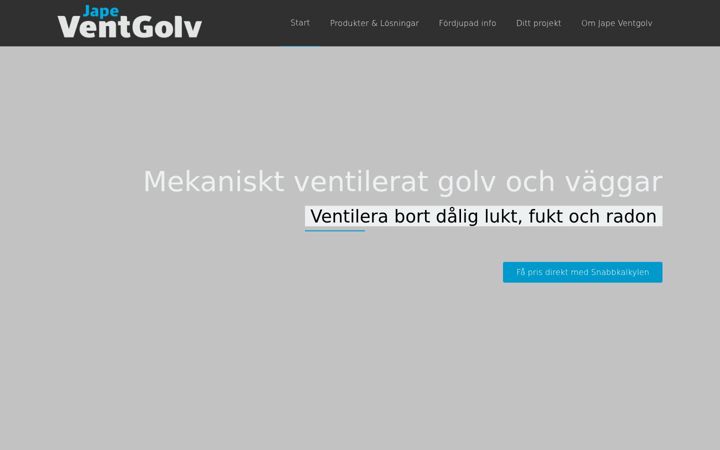 Screenshot ta' ventgolv.se