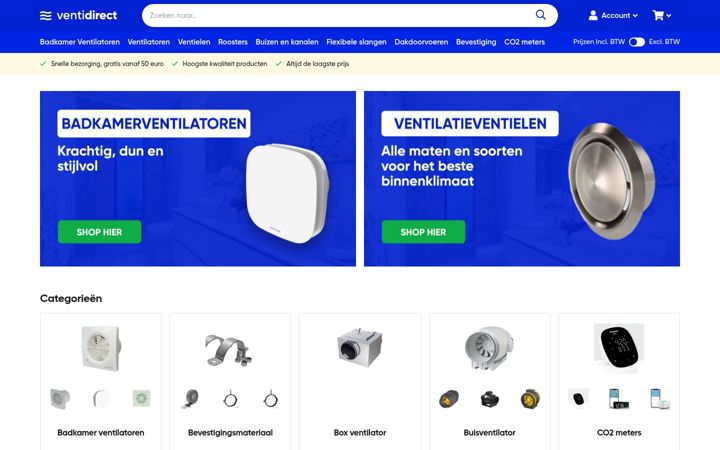 Zrzut ekranu ventidirect.nl