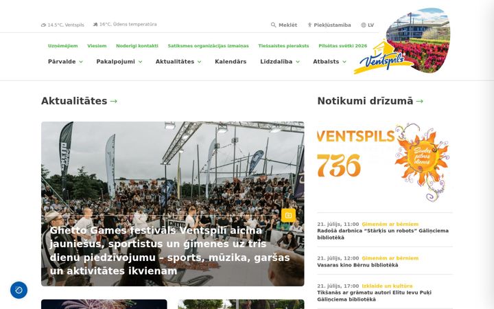Ekrānuzņēmums no ventspils.lv