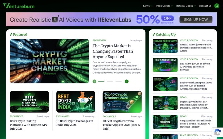 Screenshot of ventureburn.com