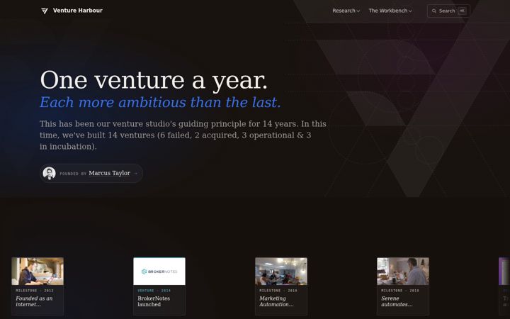 Screenshot of ventureharbour.com