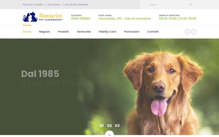 Screenshot von venturinisupermarket.com