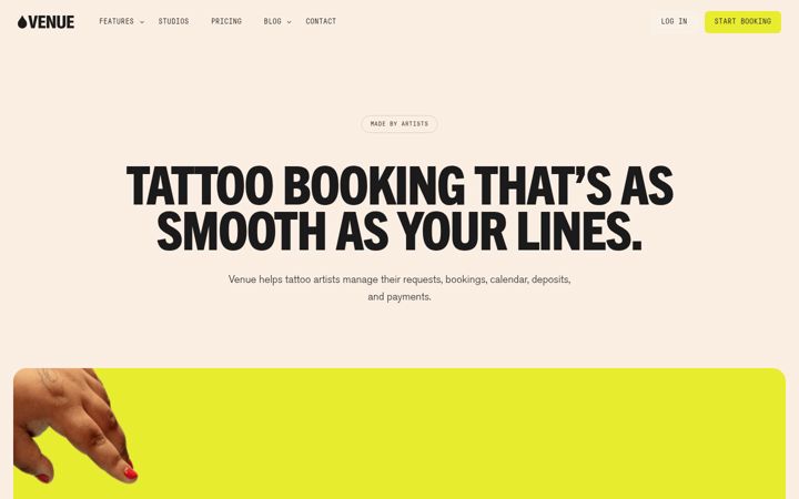 Screenshot of venue.ink