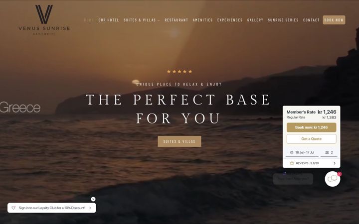 Screenshot of venussunrise.com