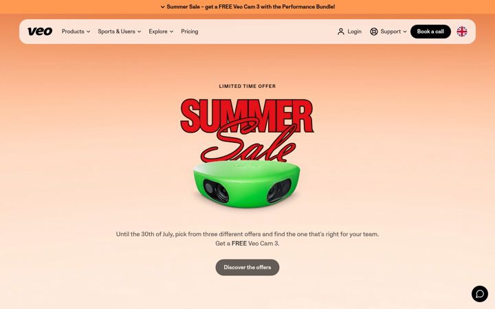 Screenshot of veo.com