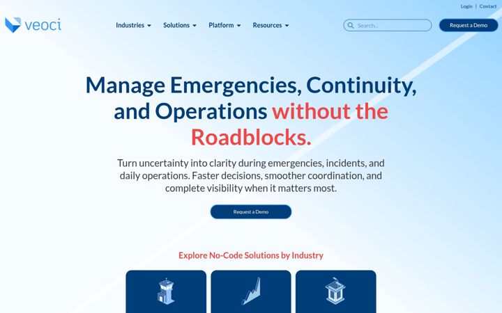Screenshot of veoci.com