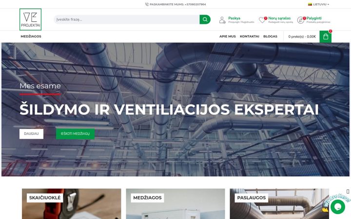 Screenshot of veproject.lt