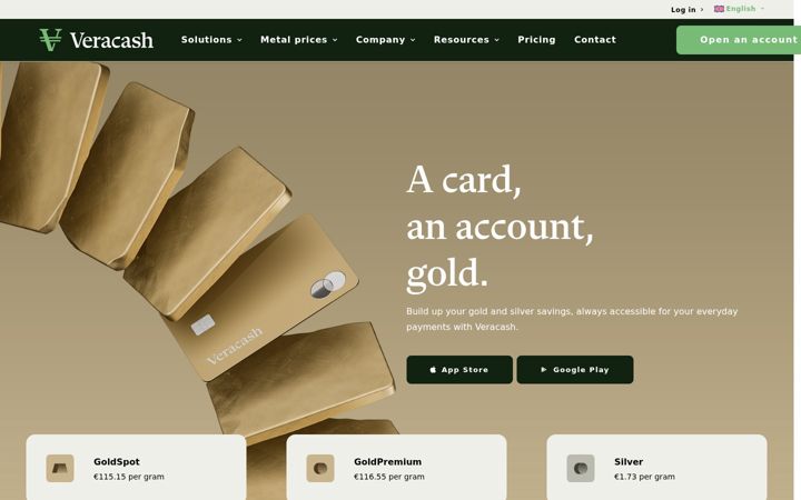 Screenshot of veracash.com