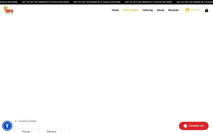 Screenshot of verapizzaandgrill.com