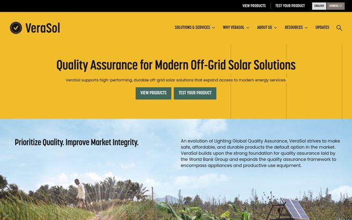 Screenshot of verasol.org