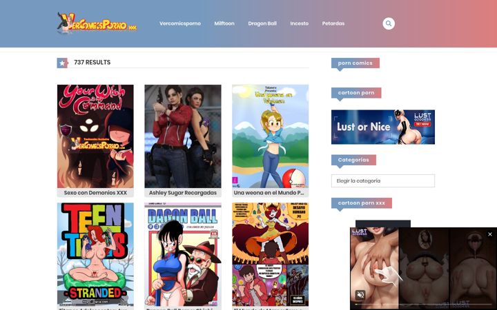 Screenshot of vercomicsporno.xxx