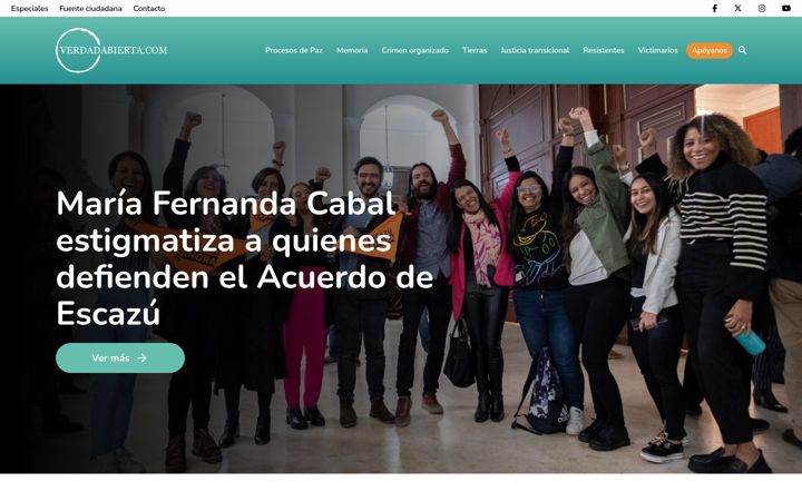 Screenshot of verdadabierta.com