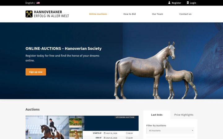 Skärmbild av verdener-auktion-online.com