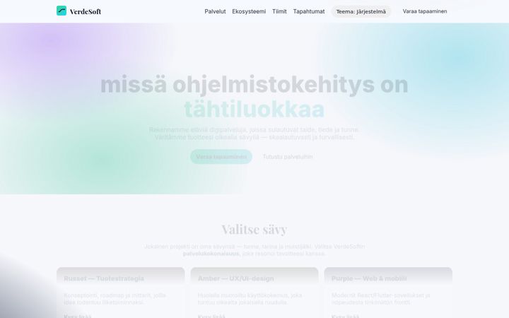 Screenshot of verdesoft.fi