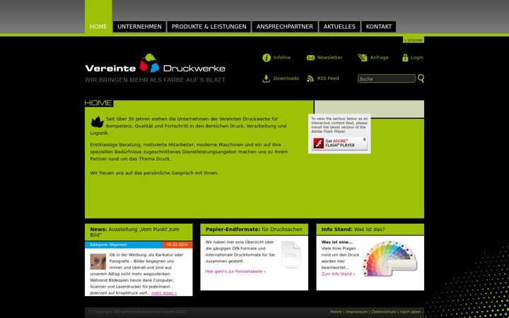 Capture d'écran de vereinte-druckwerke.com