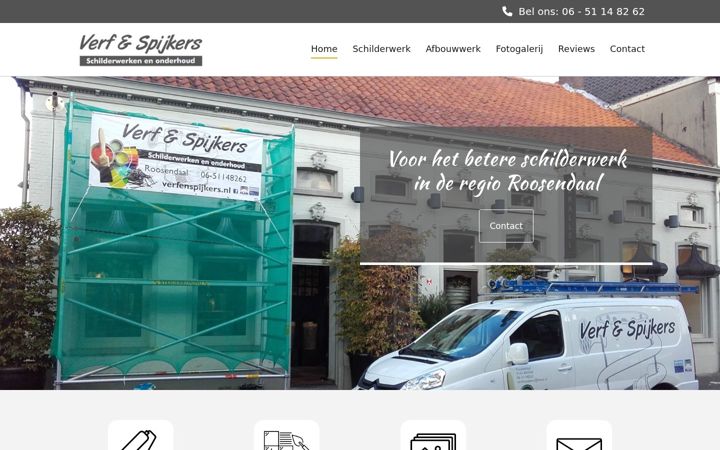 Screenshot von verfenspijkers.nl