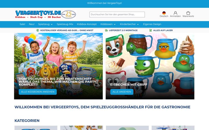 Ekraanipilt saidist vergeertoys.de