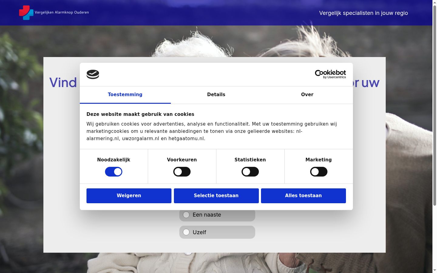 Sutikimo reklamjuostės, rodytos prieš bet kokią sąveiką, ekrano kopija