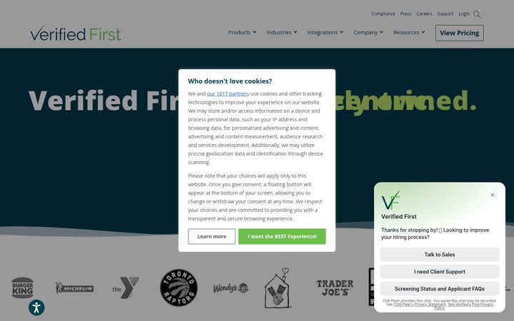 Screenshot of verifiedfirst.com