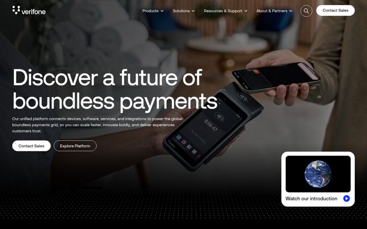Screenshot of verifone.com