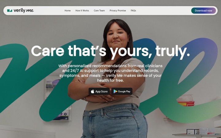 Screenshot of verilyme.com