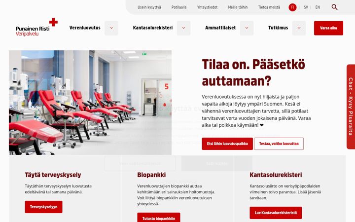 Screenshot of veripalvelu.fi