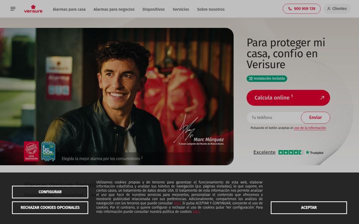 Screenshot of verisure.es