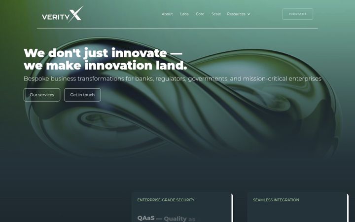 Screenshot of verityx.co