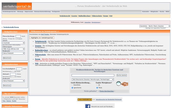 Screenshot of verkehrsportal.de
