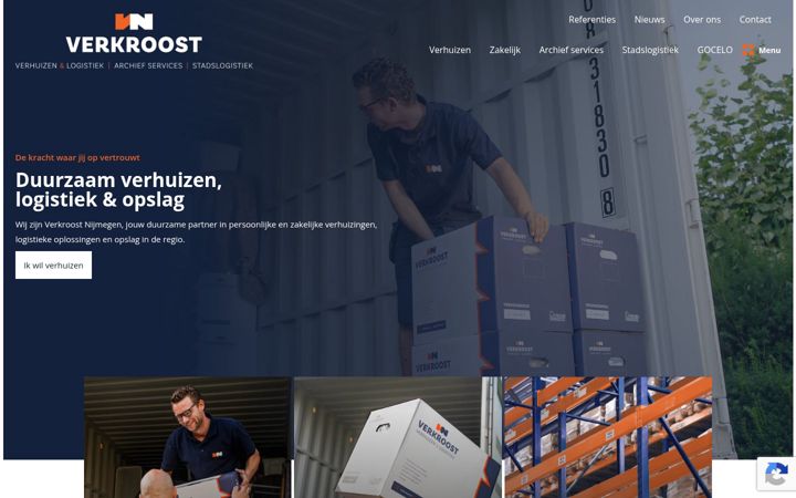 Screenshot of verkroost.nl