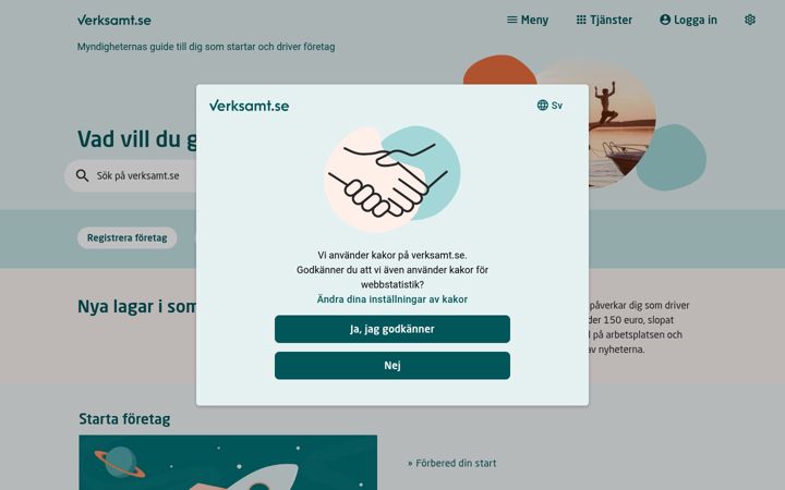 Screenshot of verksamt.se