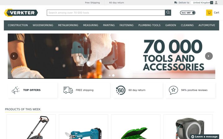 Screenshot of verkter.com