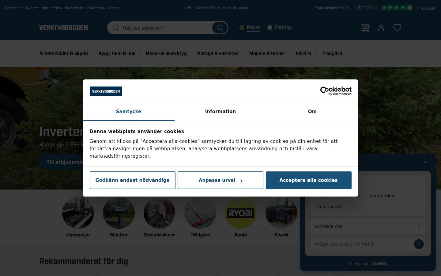 Screenshot tal-banner tal-kunsens muri qabel kwalunkwe interazzjoni