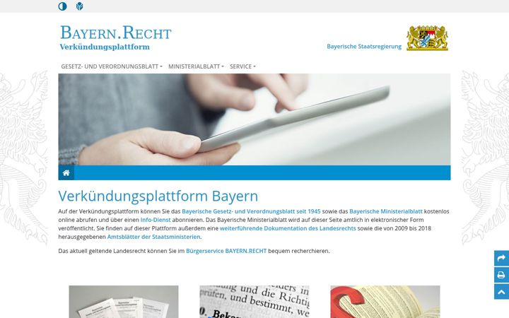 Screenshot of verkuendung-bayern.de