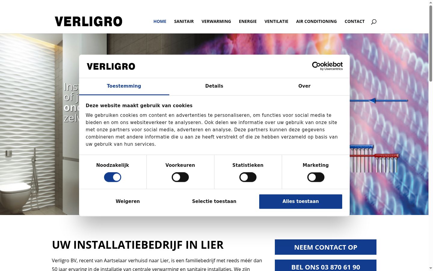 Screenshot tal-banner tal-kunsens muri qabel kwalunkwe interazzjoni