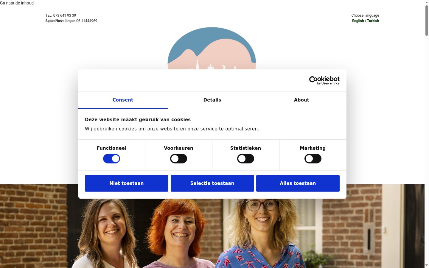 Snímka obrazovky banera súhlasu zobrazeného pred akoukoľvek interakciou