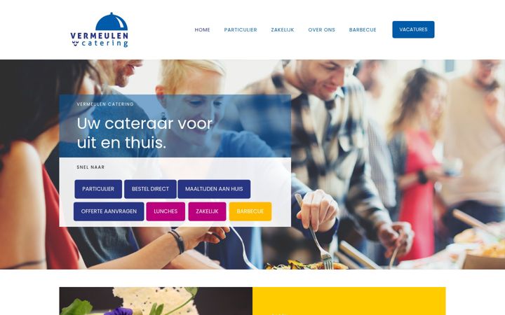 Skärmbild av vermeulencatering.nl