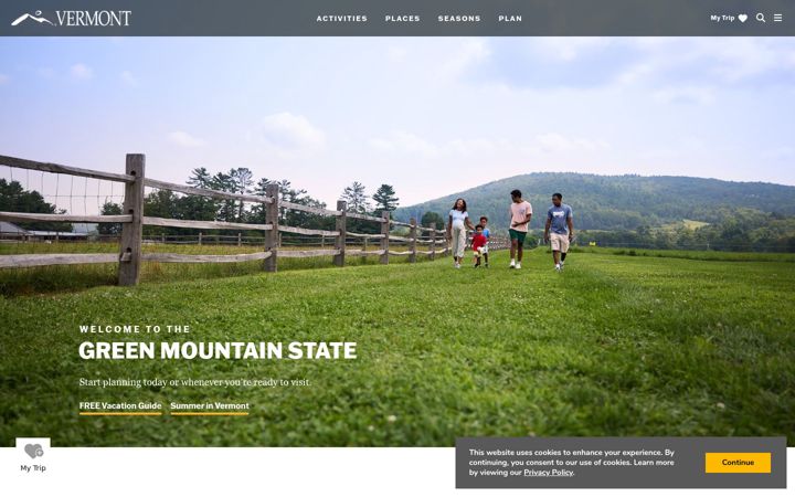 Screenshot ta' vermontvacation.com