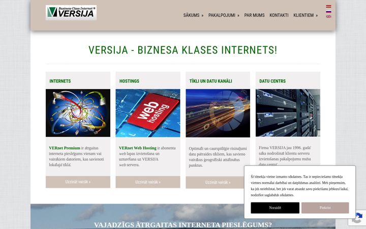 Screenshot of vernet.lv