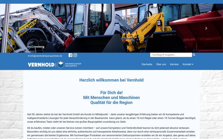 Screenshot of vernhold-baumaschinen.de