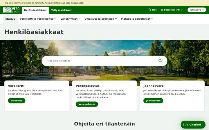 Ekraanipilt saidist vero.fi