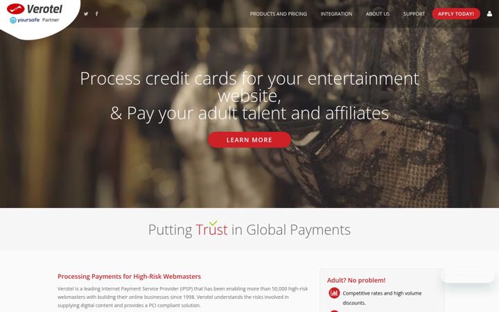 Screenshot of verotel.com