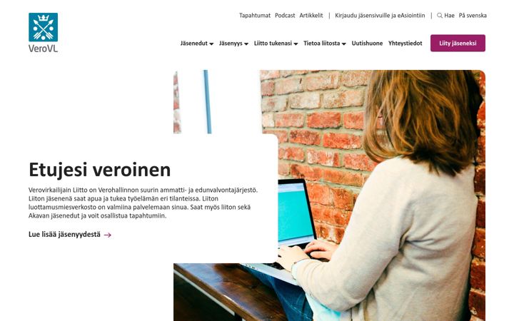 Screenshot of verovl.fi