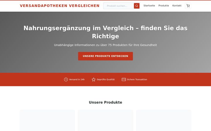 Screenshot di versandapotheken-vergleichen.de