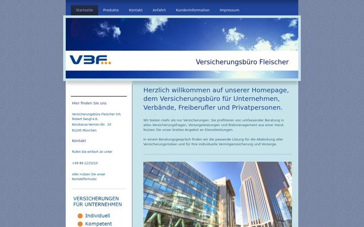 Screenshot of versicherungsbuero-fleischer.de