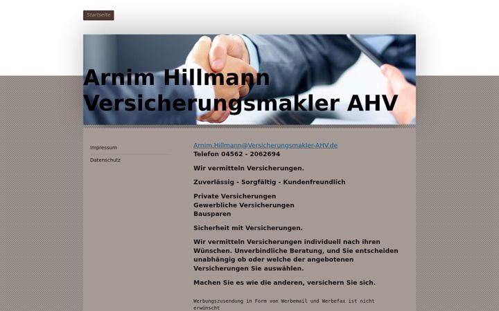 Screenshot of versicherungsmakler-ahv.de
