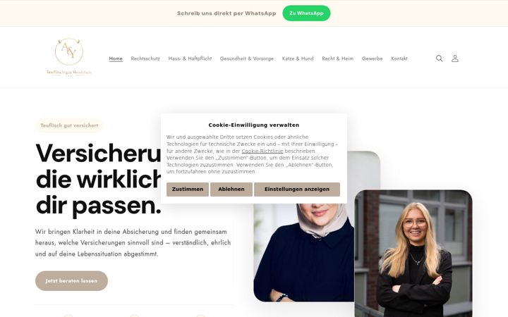 Screenshot of versicherungsmanufaktur-kasper.de