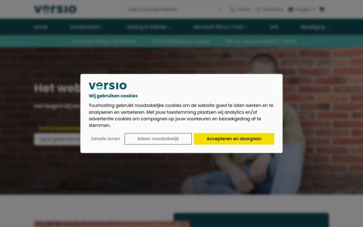 Screenshot of versio.be