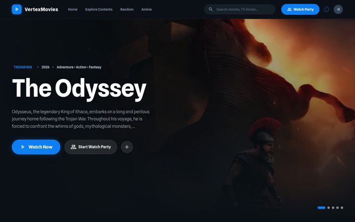Screenshot of vertexmovies.com