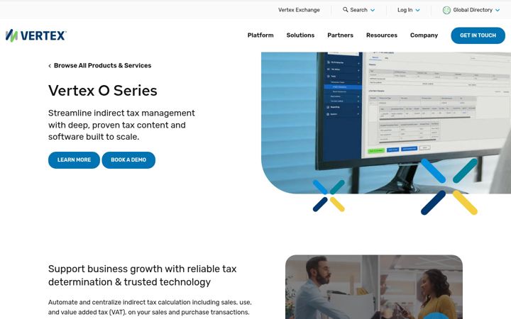Skärmbild av vertexsmb.com